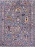 Grey Turkish Oushak Hand Knotted Wool Rug - 8' 11" X 12' 2" - Golden Nile