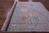 Grey Turkish Oushak Hand Knotted Wool Rug - 8' 11" X 12' 2" - Golden Nile