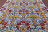 Blue William Morris Hand Knotted Wool Rug - 9' 0" X 12' 0" - Golden Nile