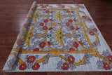 Blue William Morris Hand Knotted Wool Rug - 9' 0" X 12' 0" - Golden Nile