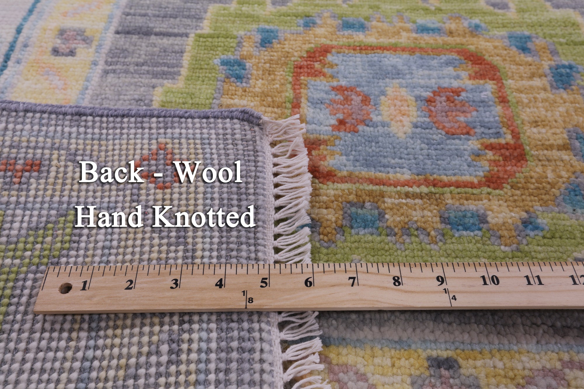 Grey Turkish Oushak Hand Knotted Wool Rug - 7' 11" X 10' 1" - Golden Nile