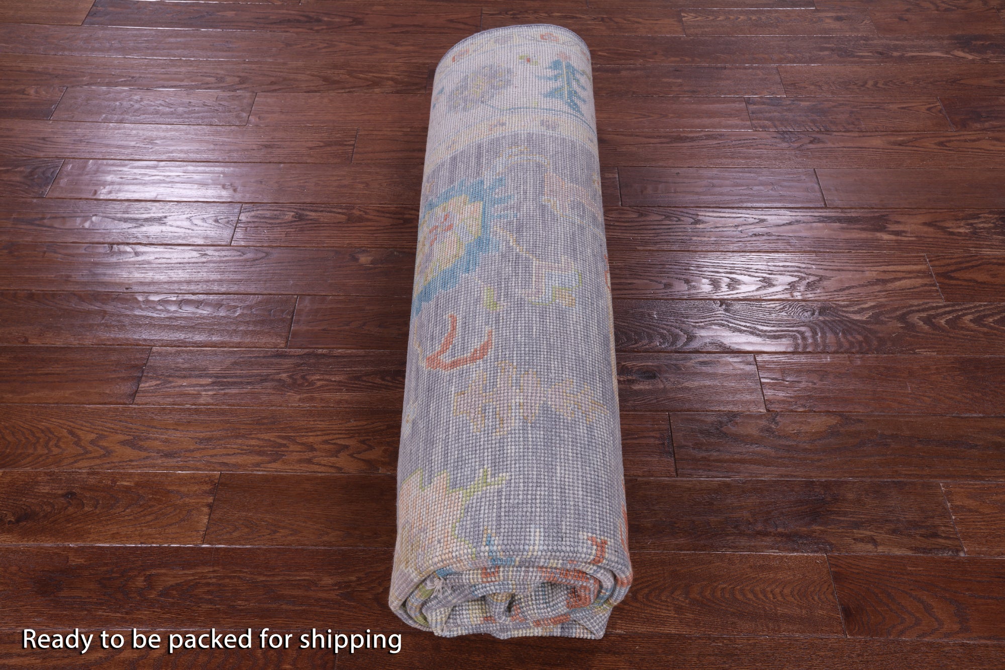 Grey Turkish Oushak Hand Knotted Wool Rug - 7' 11" X 10' 1" - Golden Nile