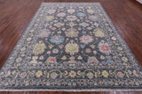 Grey Turkish Oushak Hand Knotted Wool Rug - 9' 2" X 11' 11" - Golden Nile