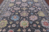 Grey Turkish Oushak Hand Knotted Wool Rug - 9' 2" X 11' 11" - Golden Nile