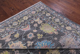 Grey Turkish Oushak Hand Knotted Wool Rug - 9' 2" X 11' 11" - Golden Nile