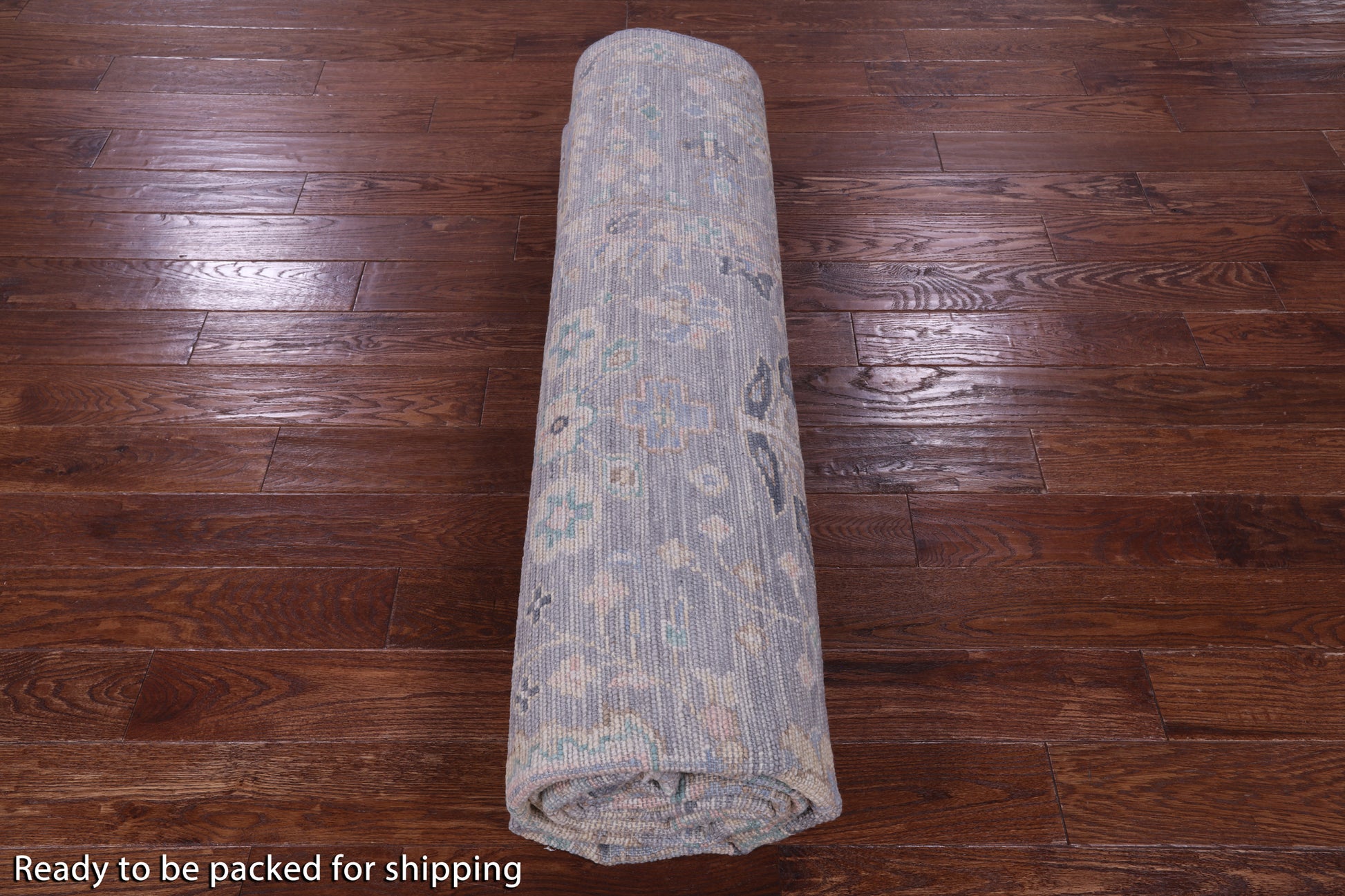 Grey Turkish Oushak Hand Knotted Wool Rug - 9' 1" X 11' 10" - Golden Nile
