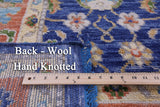 Blue Persian Tabriz Hand Knotted Wool Rug - 9' 2" X 12' 1" - Golden Nile