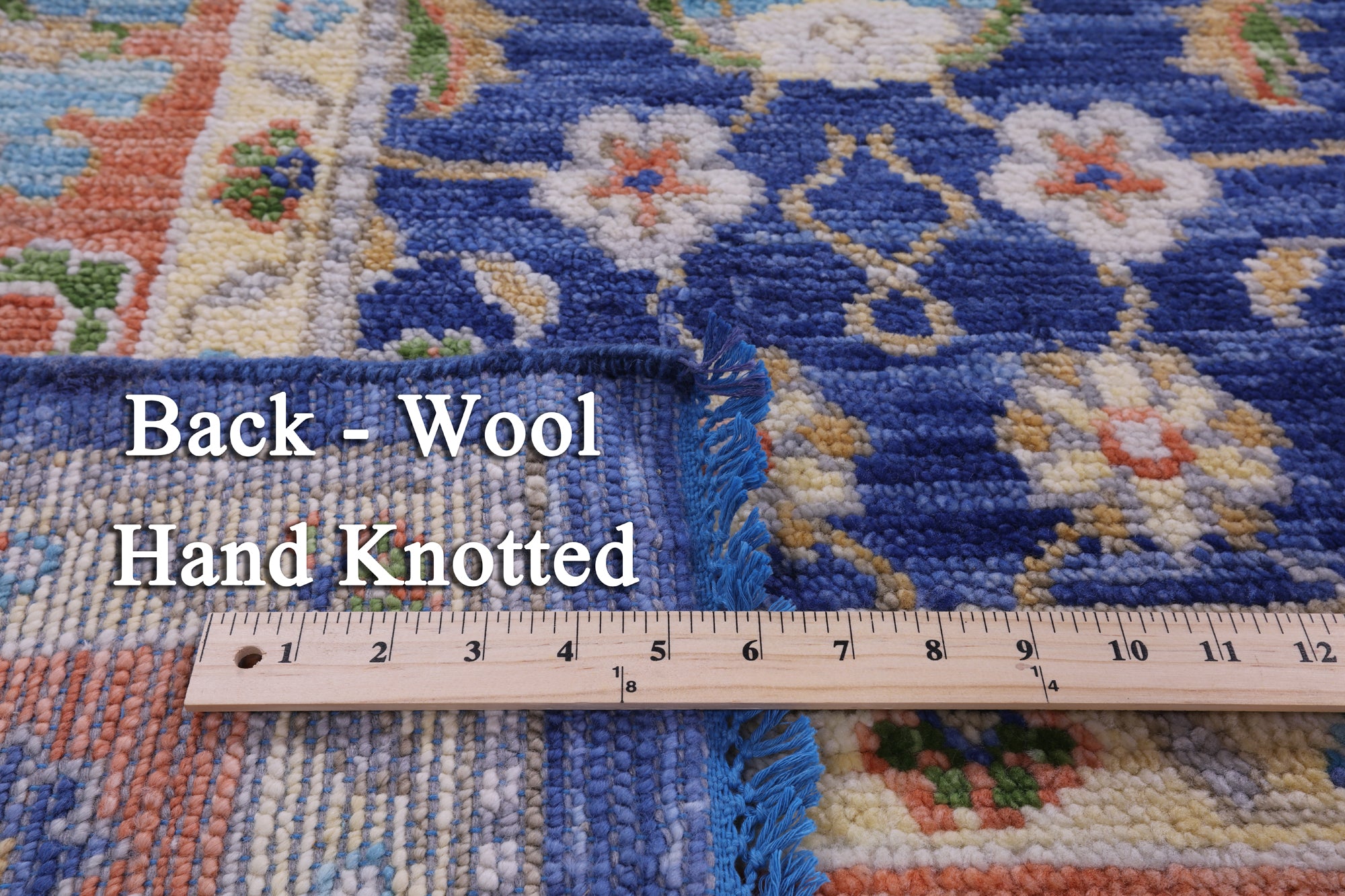 Blue Persian Tabriz Hand Knotted Wool Rug - 9' 2" X 12' 1" - Golden Nile