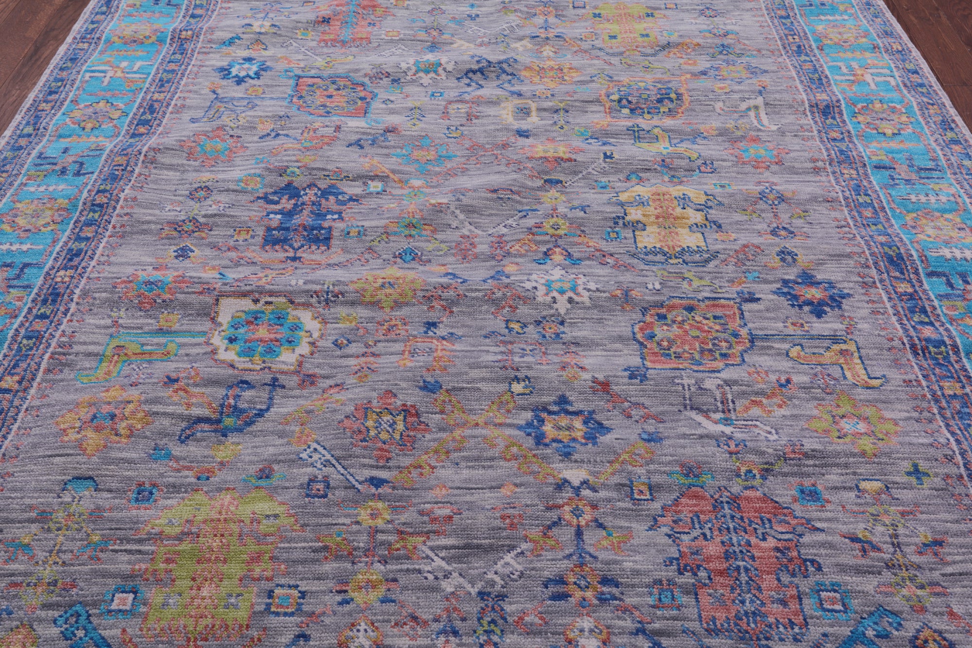 Grey Heriz Serapi Hand Knotted Wool Rug - 8' 1" X 9' 11" - Golden Nile