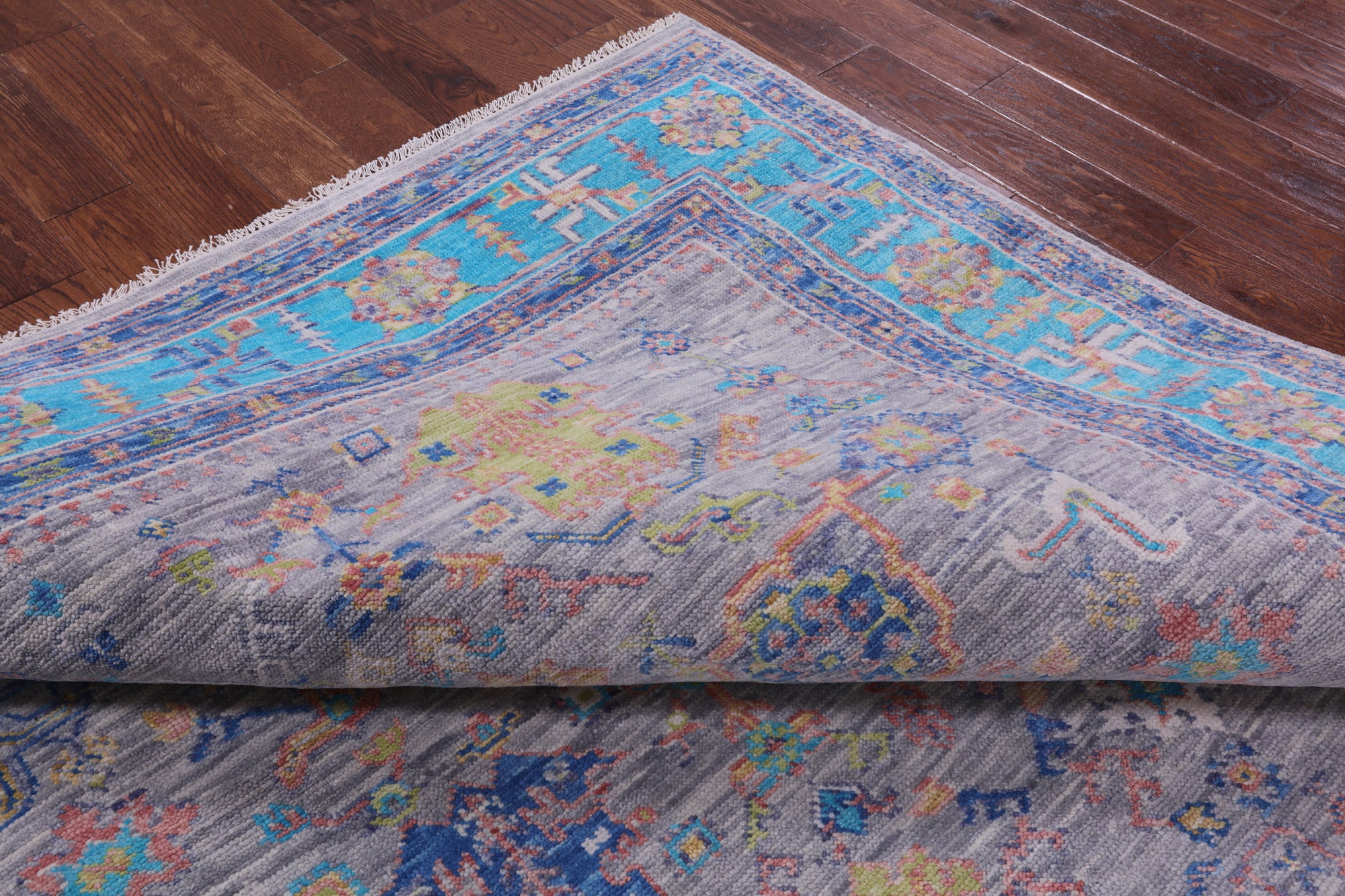 Grey Heriz Serapi Hand Knotted Wool Rug - 8' 1" X 9' 11" - Golden Nile