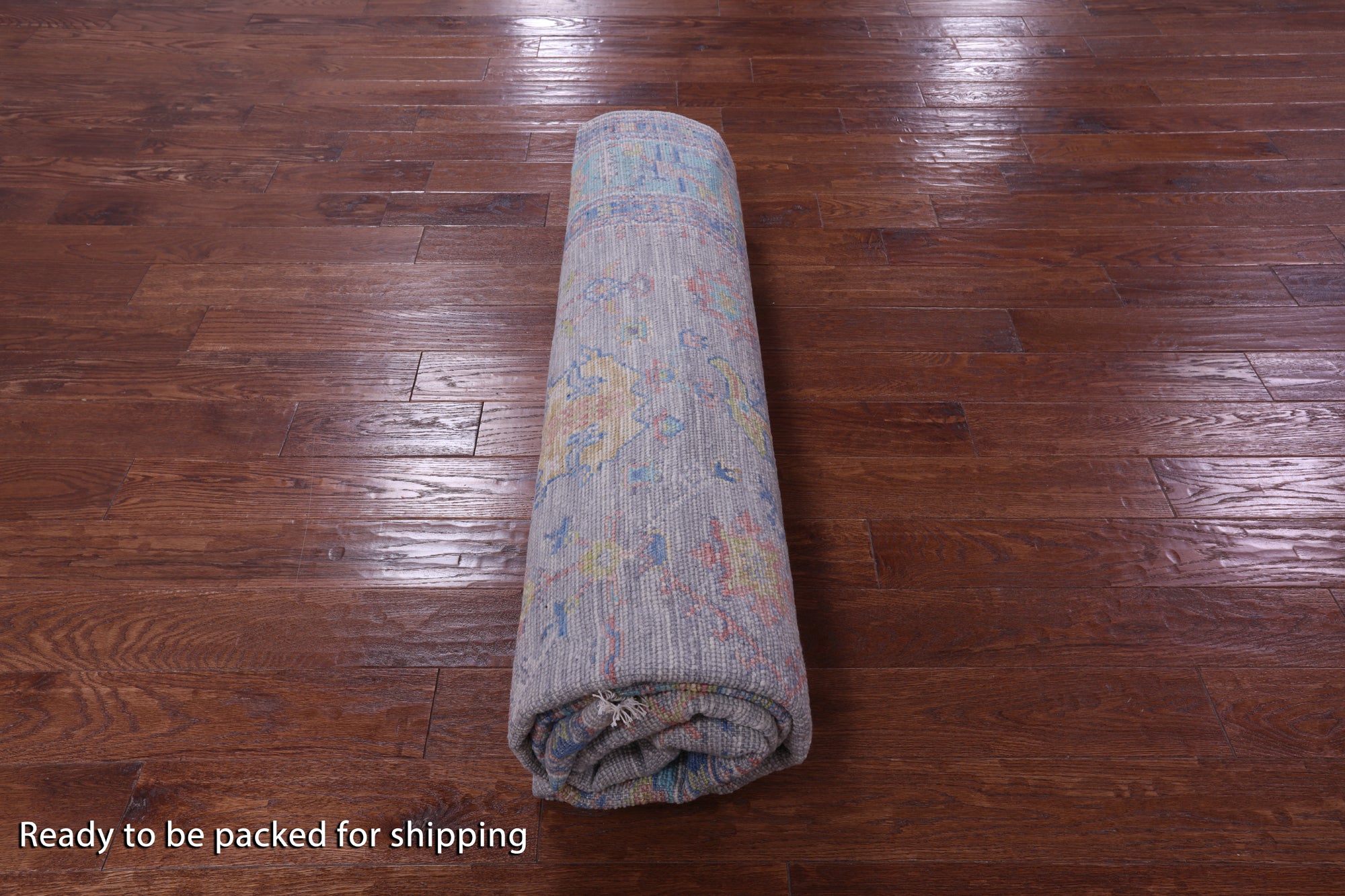 Grey Heriz Serapi Hand Knotted Wool Rug - 8' 1" X 9' 11" - Golden Nile