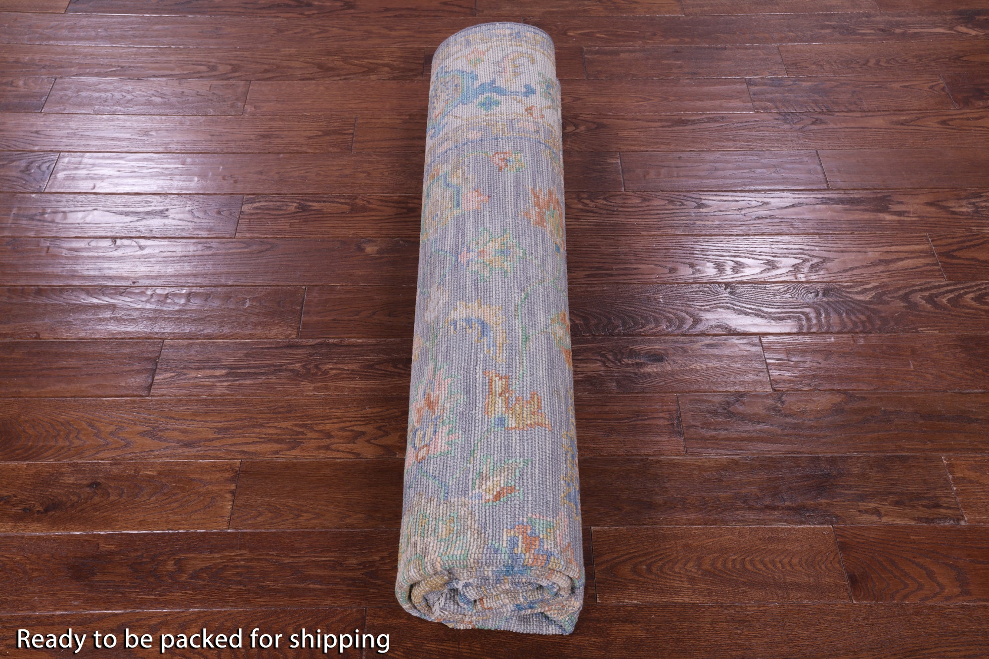 Grey Square Heriz Serapi Hand Knotted Wool Rug - 7' 11" X 8' 3" - Golden Nile