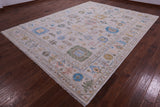 Ivory Turkish Oushak Handmade Wool Rug - 9' 2" X 12' 0" - Golden Nile