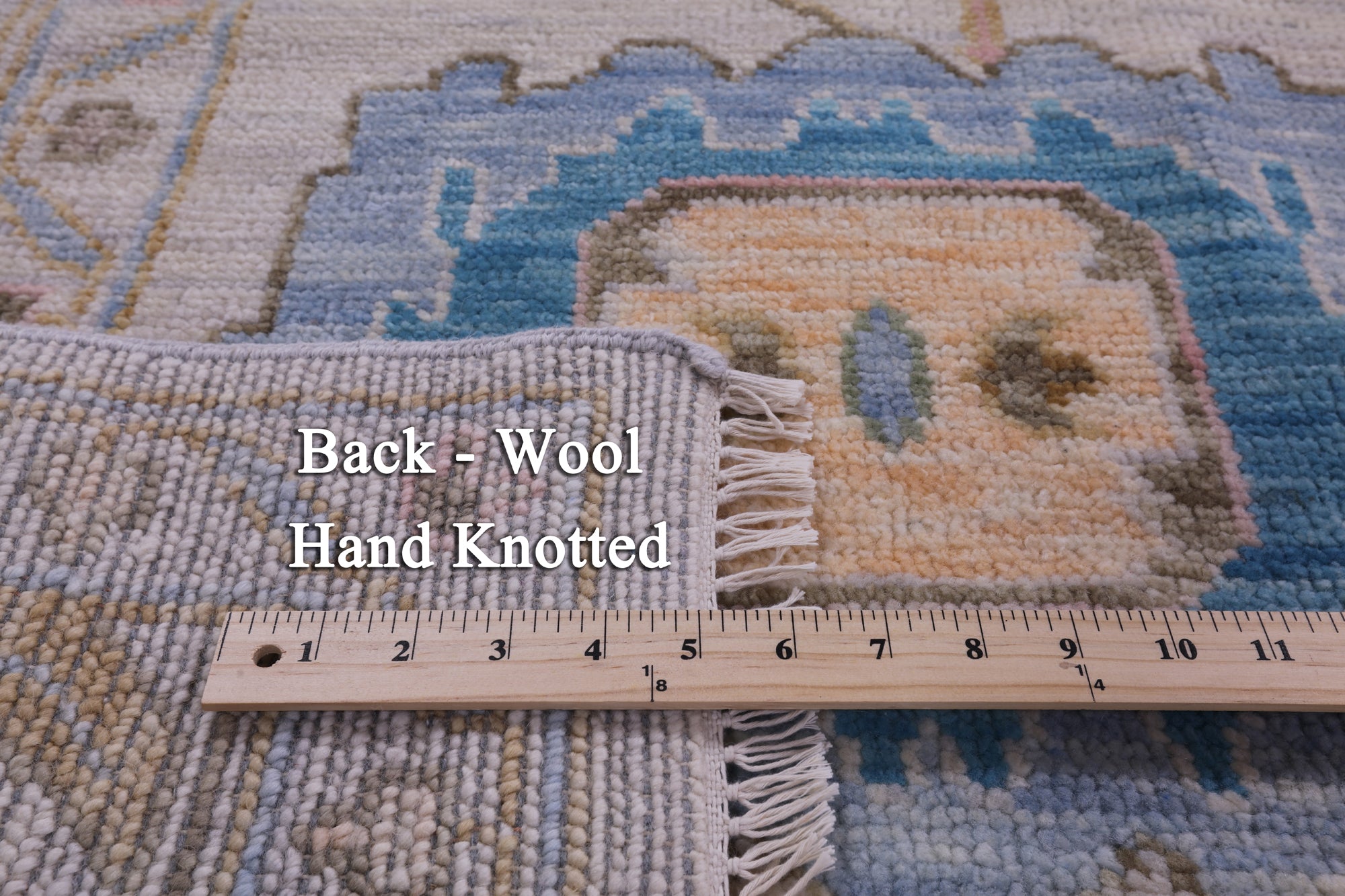Ivory Turkish Oushak Handmade Wool Rug - 9' 2" X 12' 0" - Golden Nile