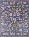 Grey Turkish Oushak Hand Knotted Wool Rug - 9' 3" X 12' 0" - Golden Nile