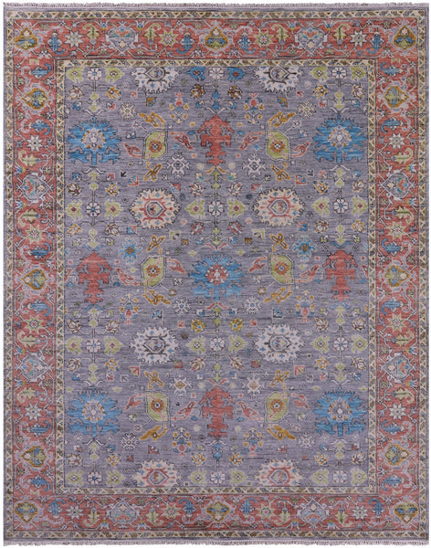 Grey Heriz Serapi Hand Knotted Wool Rug - 9' 3" X 11' 10" - Golden Nile