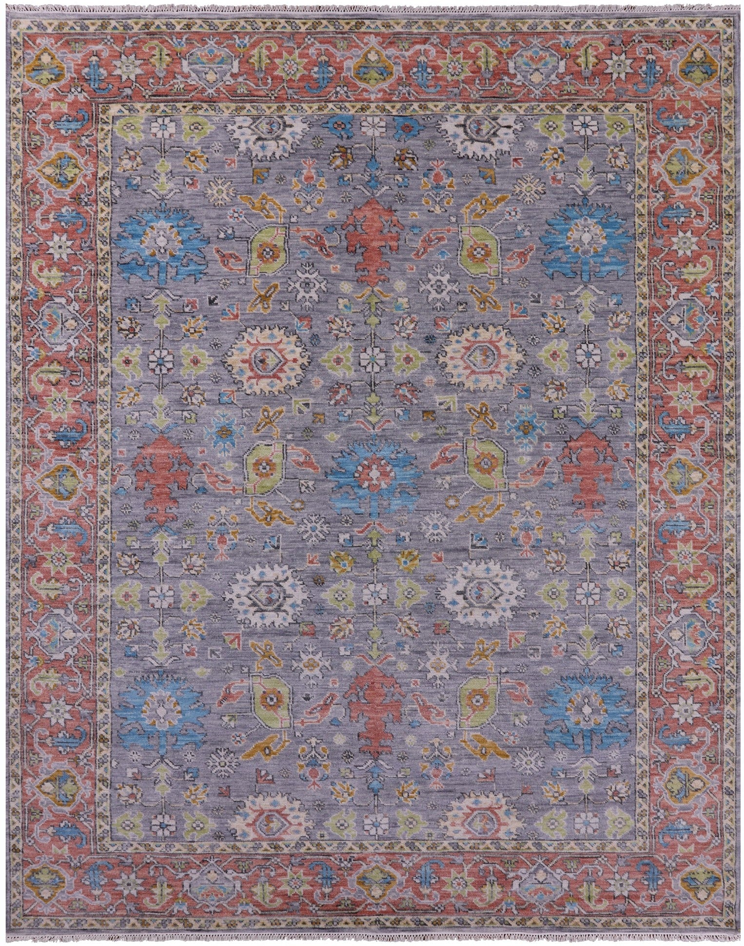 Grey Heriz Serapi Hand Knotted Wool Rug - 9' 3" X 11' 10" - Golden Nile