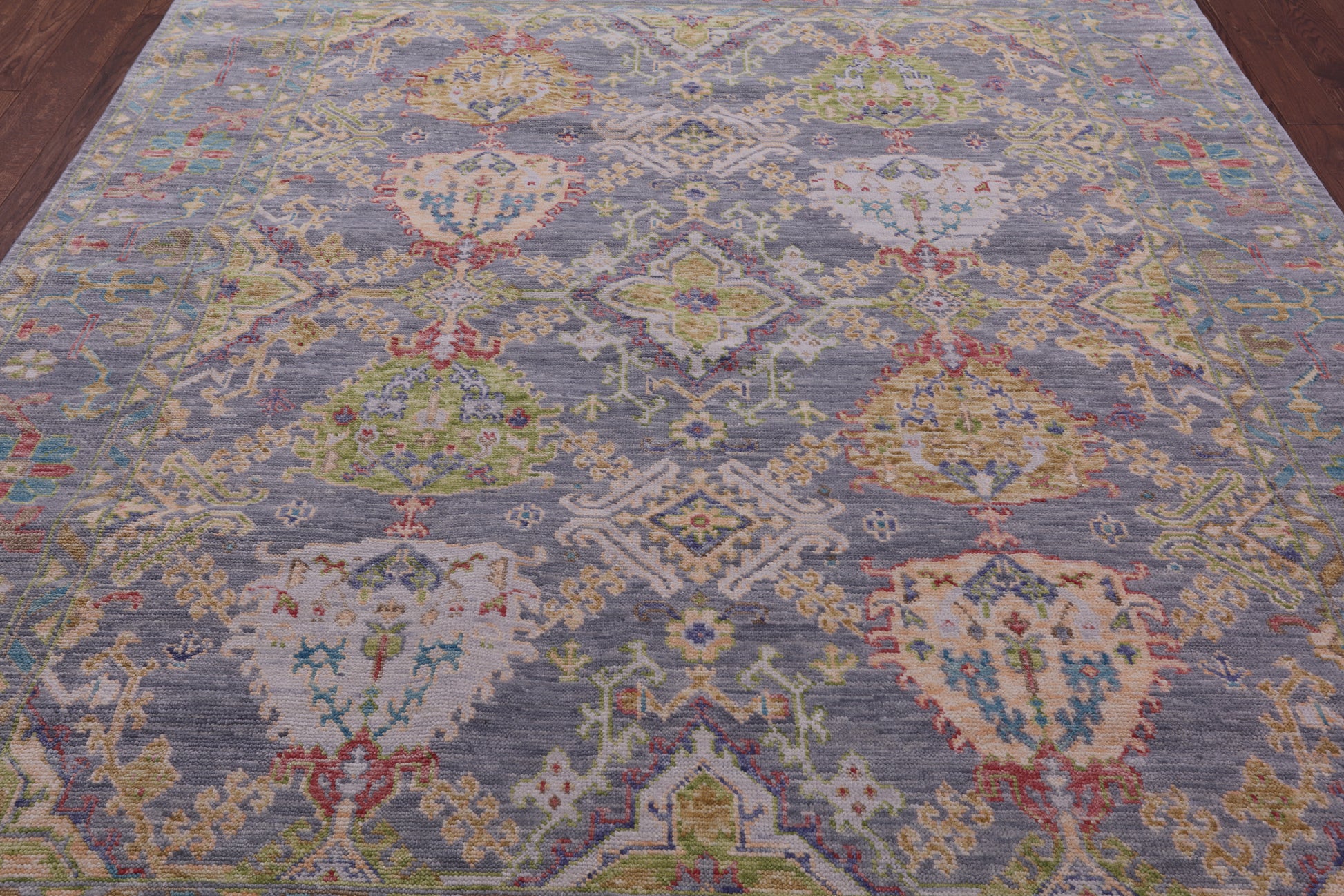 Grey Turkish Oushak Hand Knotted Wool Rug - 8' 1" X 10' 0" - Golden Nile