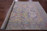 Grey Turkish Oushak Hand Knotted Wool Rug - 8' 1" X 10' 0" - Golden Nile