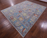 Grey Turkish Oushak Handmade Wool Rug - 9' 3" X 11' 11" - Golden Nile