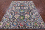 Grey Turkish Oushak Hand Knotted Wool Rug - 8' 2" X 10' 0" - Golden Nile