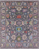Grey Turkish Oushak Hand Knotted Wool Rug - 8' 2" X 10' 0" - Golden Nile