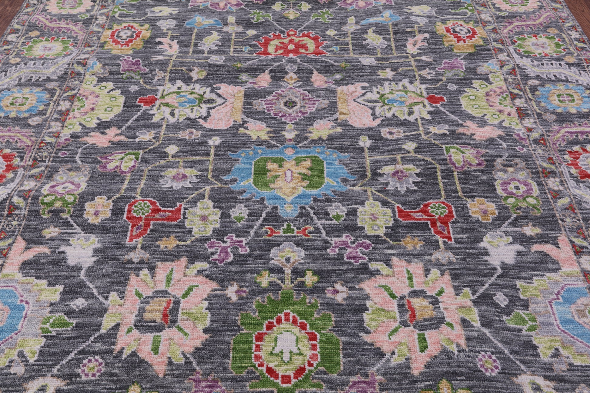 Grey Turkish Oushak Hand Knotted Wool Rug - 8' 2" X 10' 0" - Golden Nile