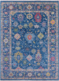 Blue Turkish Oushak Hand Knotted Wool Rug - 9' 0" X 12' 4" - Golden Nile