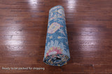 Blue Turkish Oushak Hand Knotted Wool Rug - 9' 0" X 12' 4" - Golden Nile