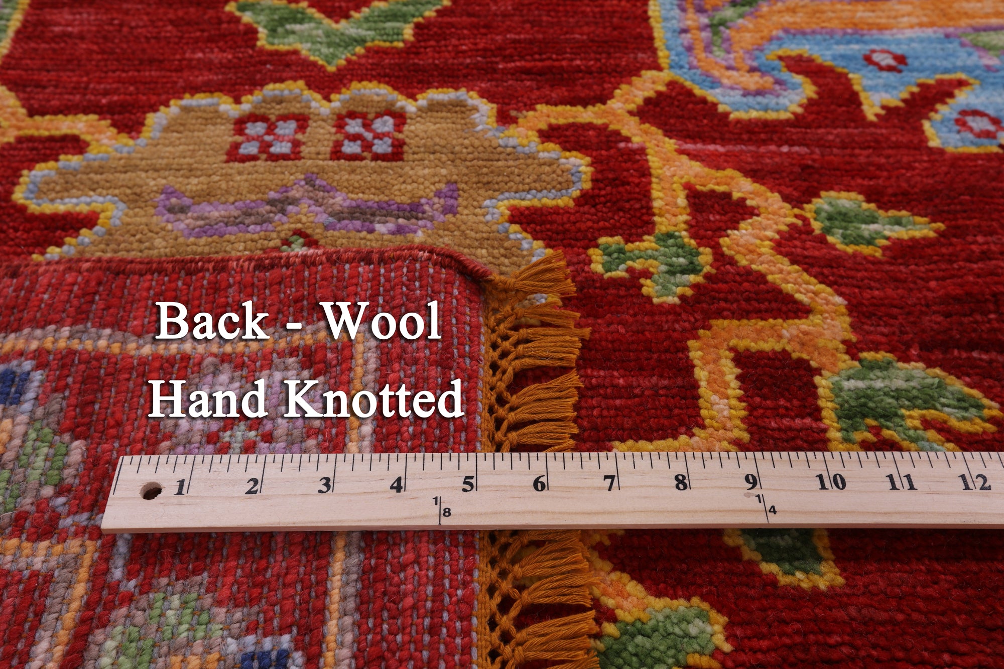 Red Heriz Serapi Handmade Wool Rug - 9' 2" X 11' 8" - Golden Nile
