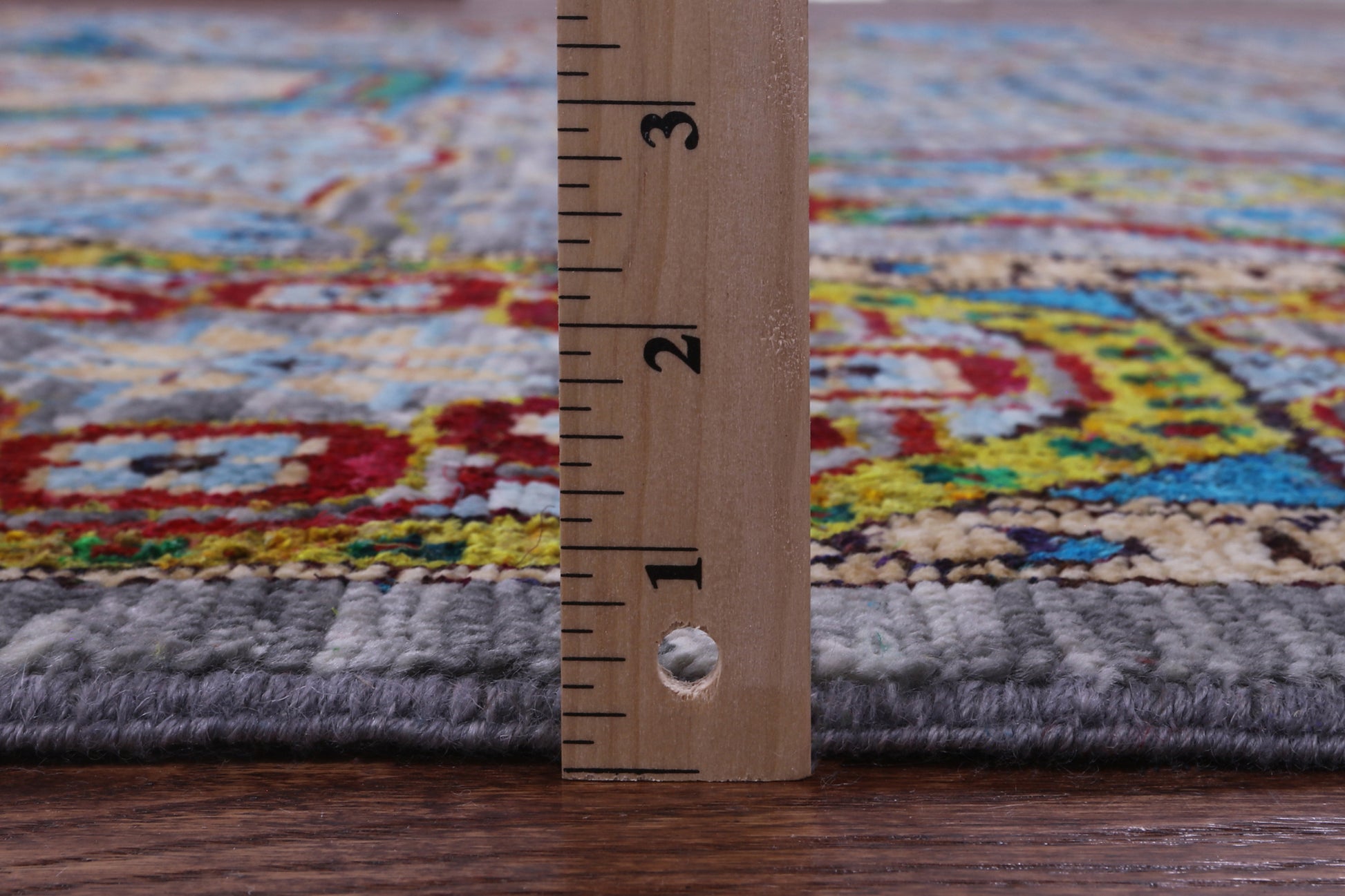 Grey Geometric Persian Mamluk Handmade Wool Rug - 9' 1" X 12' 3" - Golden Nile