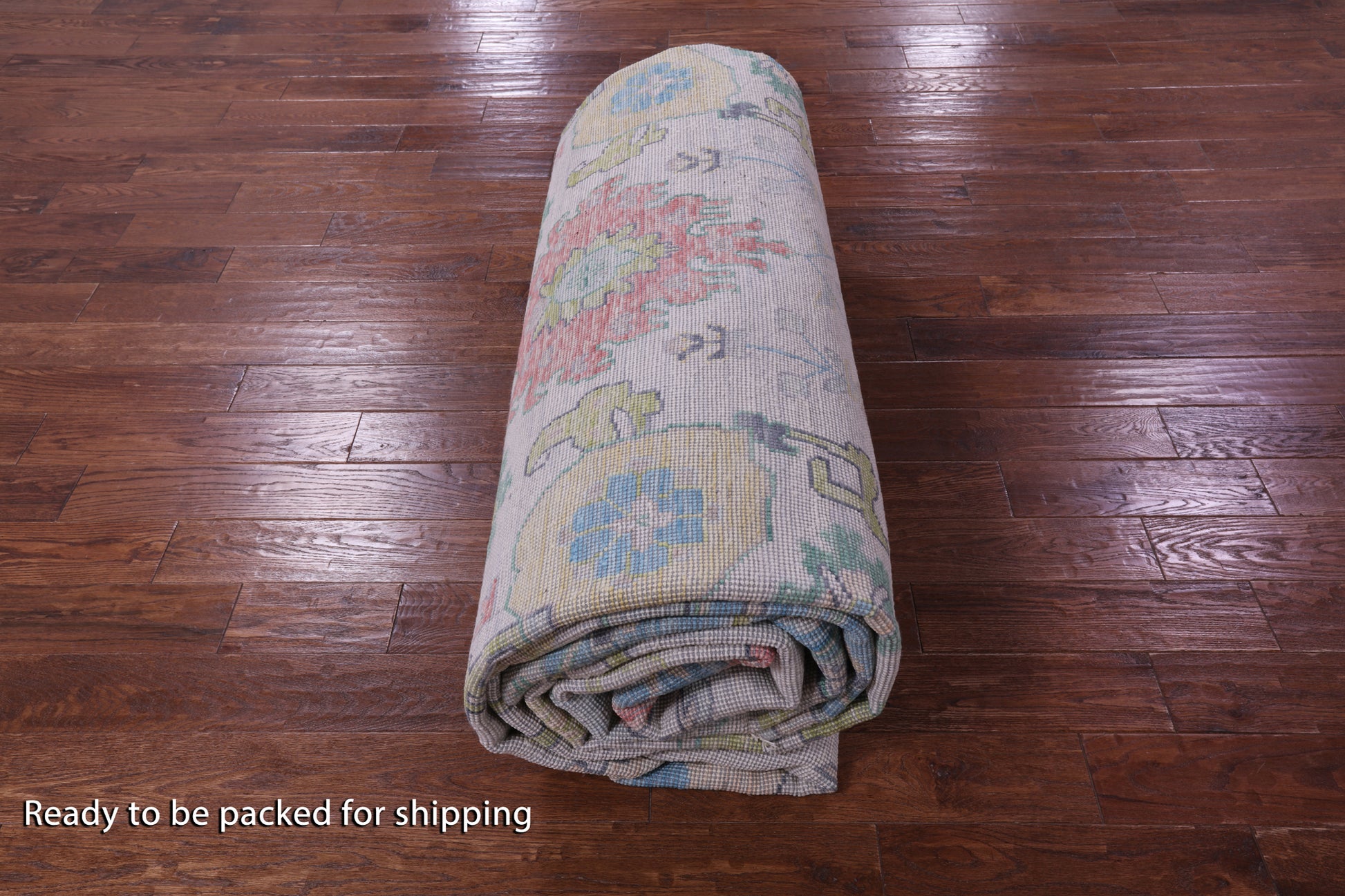 Grey Turkish Oushak Hand Knotted Wool Rug - 11' 11" X 18' 1" - Golden Nile