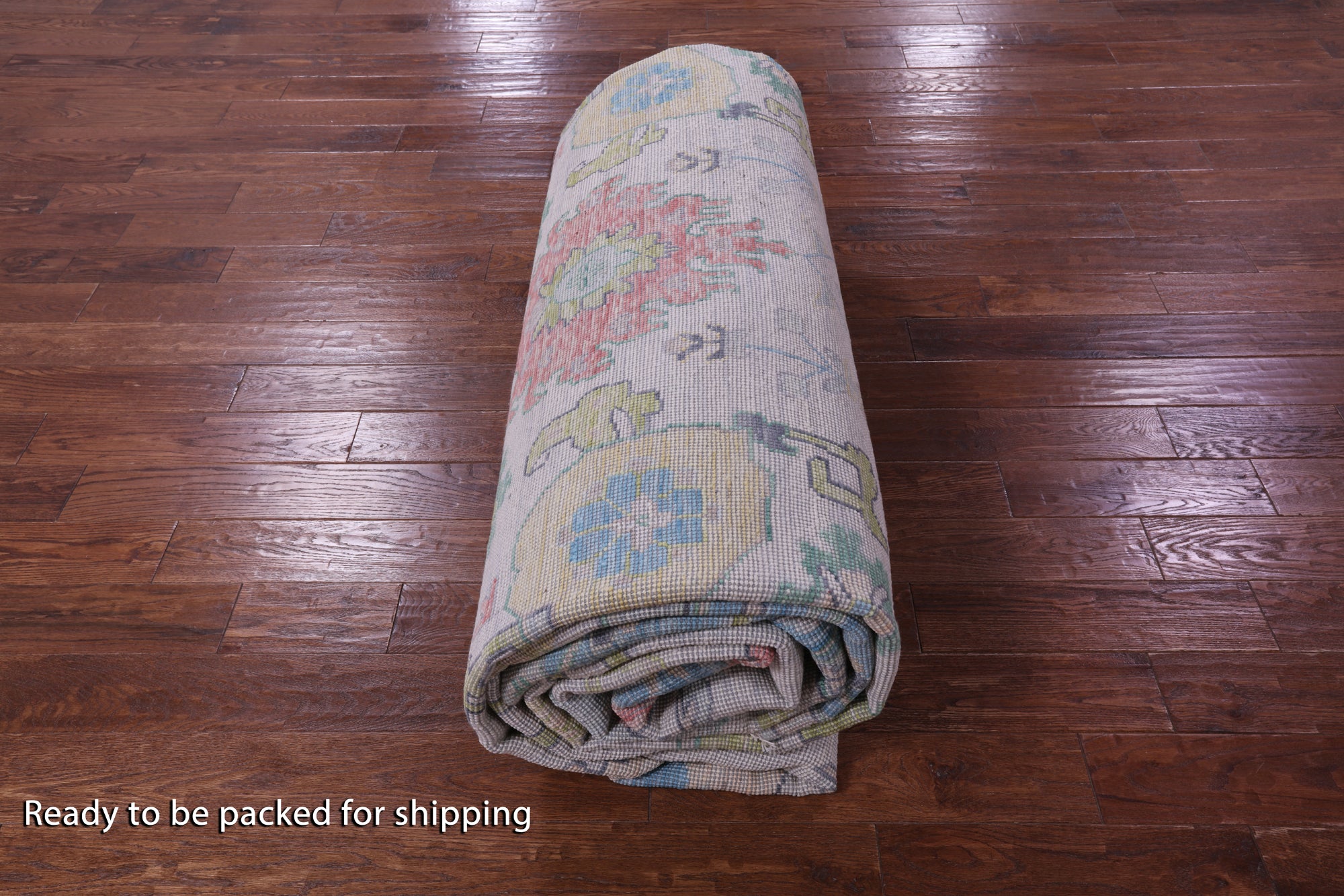 Grey Turkish Oushak Hand Knotted Wool Rug - 11' 11" X 18' 1" - Golden Nile