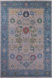 Grey Turkish Oushak Hand Knotted Wool Rug - 11' 11" X 18' 1" - Golden Nile
