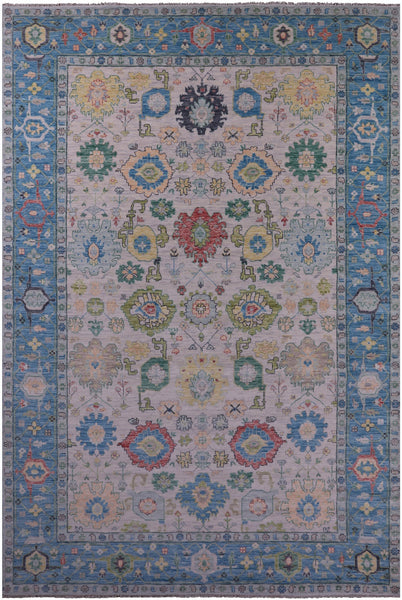 Grey Turkish Oushak Hand Knotted Wool Rug - 11' 11" X 18' 1" - Golden Nile
