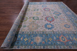 Grey Turkish Oushak Hand Knotted Wool Rug - 11' 11" X 18' 1" - Golden Nile