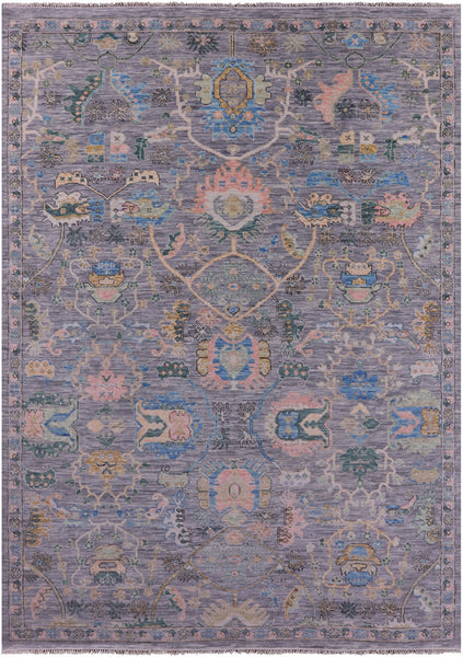 Grey Turkish Oushak Hand Knotted Wool Rug - 10' 2" X 14' 1" - Golden Nile
