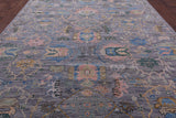 Grey Turkish Oushak Hand Knotted Wool Rug - 10' 2" X 14' 1" - Golden Nile