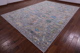 Grey Turkish Oushak Hand Knotted Wool Rug - 10' 2" X 14' 1" - Golden Nile