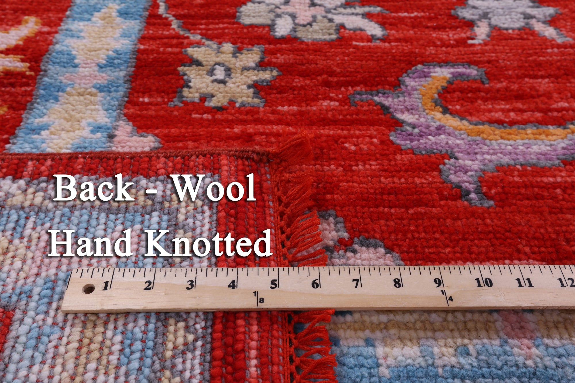 Red Turkish Oushak Hand Knotted Wool Rug - 10' 4" X 14' 1" - Golden Nile