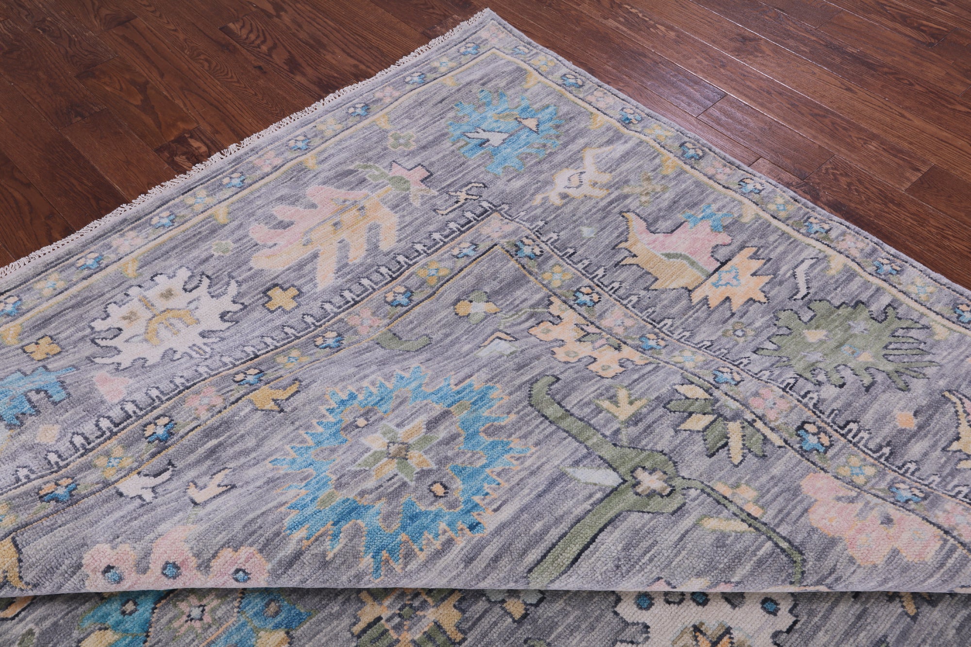 Grey Turkish Oushak Handmade Wool Rug - 10' 2" X 13' 10" - Golden Nile