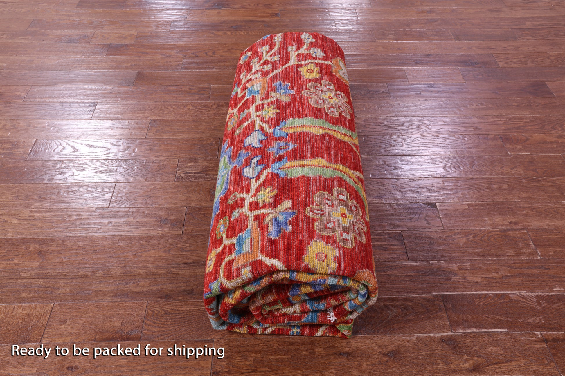 Red Turkish Oushak Hand Knotted Wool Rug - 9' 10" X 14' 0" - Golden Nile