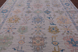 Ivory Turkish Oushak Hand Knotted Wool Rug - 10' 1" X 14' 0" - Golden Nile