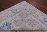Ivory Turkish Oushak Hand Knotted Wool Rug - 10' 1" X 14' 0" - Golden Nile