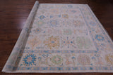 Ivory Turkish Oushak Hand Knotted Wool Rug - 10' 1" X 14' 0" - Golden Nile