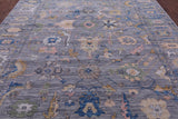 Grey Turkish Oushak Hand Knotted Wool Rug - 9' 3" X 12' 0" - Golden Nile
