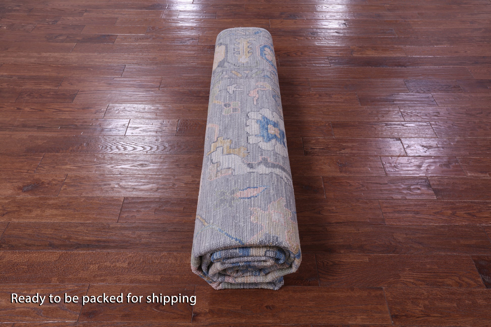 Grey Turkish Oushak Hand Knotted Wool Rug - 9' 3" X 12' 0" - Golden Nile