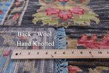 Grey Square Heriz Serapi Hand Knotted Wool Rug - 9' 2" X 9' 3" - Golden Nile