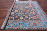 Grey Square Heriz Serapi Hand Knotted Wool Rug - 9' 2" X 9' 3" - Golden Nile