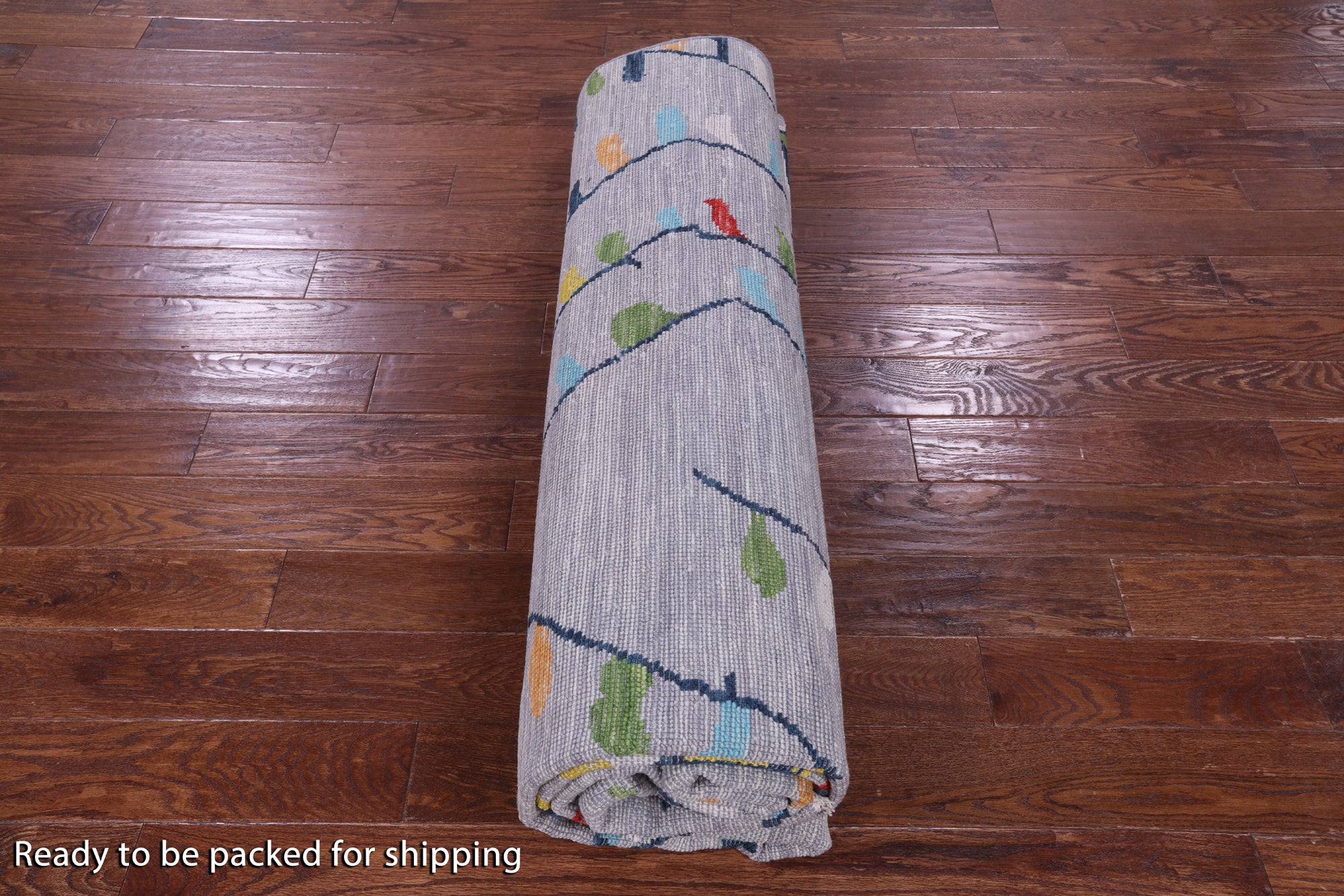 Grey Tribal Moroccan Hand Knotted Wool Rug - 9' 2" X 12' 1" - Golden Nile